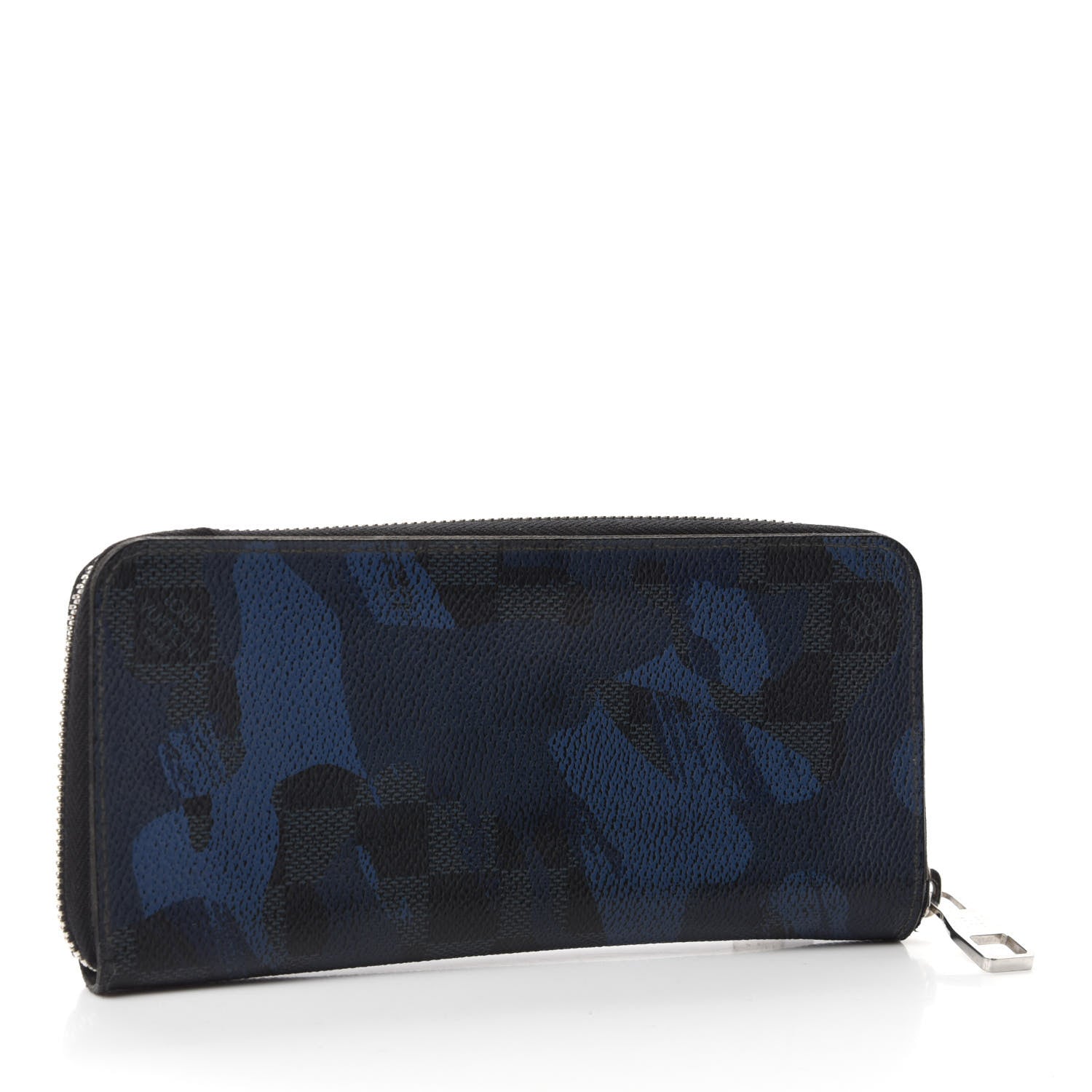Louis Vuitton Damier Cobalt Camouflage Zippy Wallet Vertical Blue 3 of 9