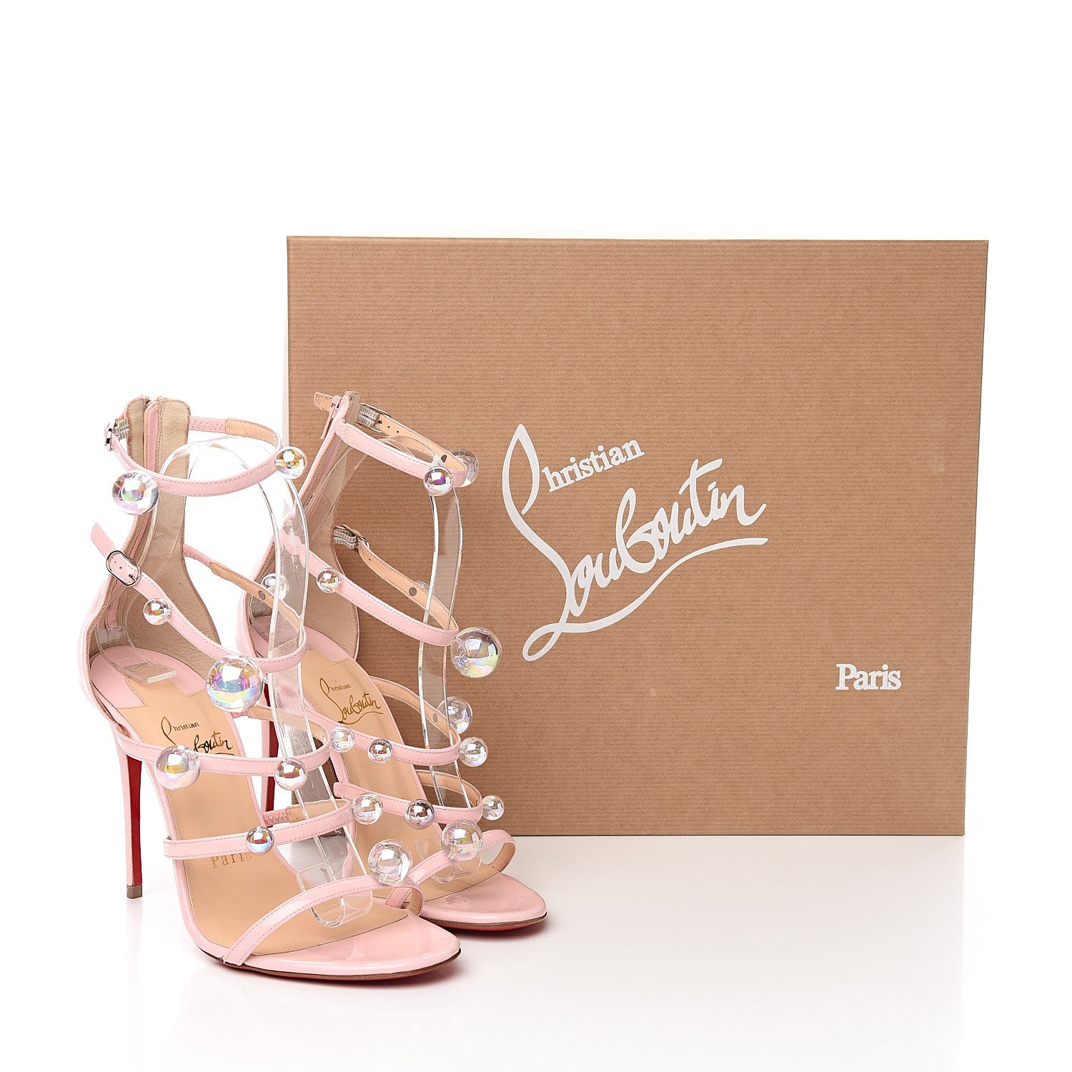 Christian Louboutin Patent Atonana 100 Sandals 36 Pompadour 8 of 8