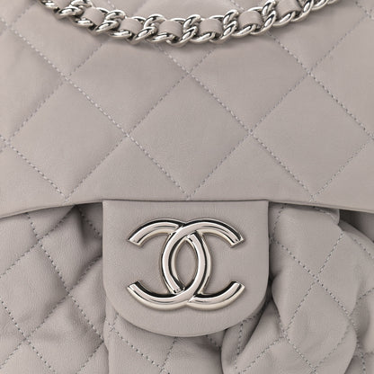 Chanel Washed Lambskin Quilted Large Chain Around Flap Grey 8 of 10