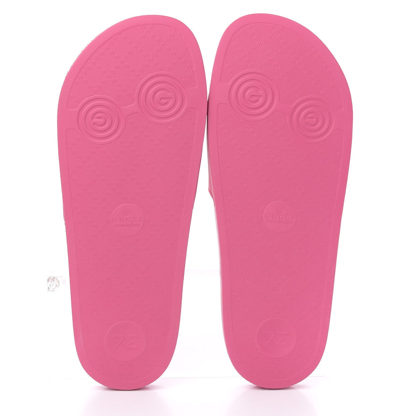 Rubber Logo Stamped Mens Slide Sandals 11 Fuchsia