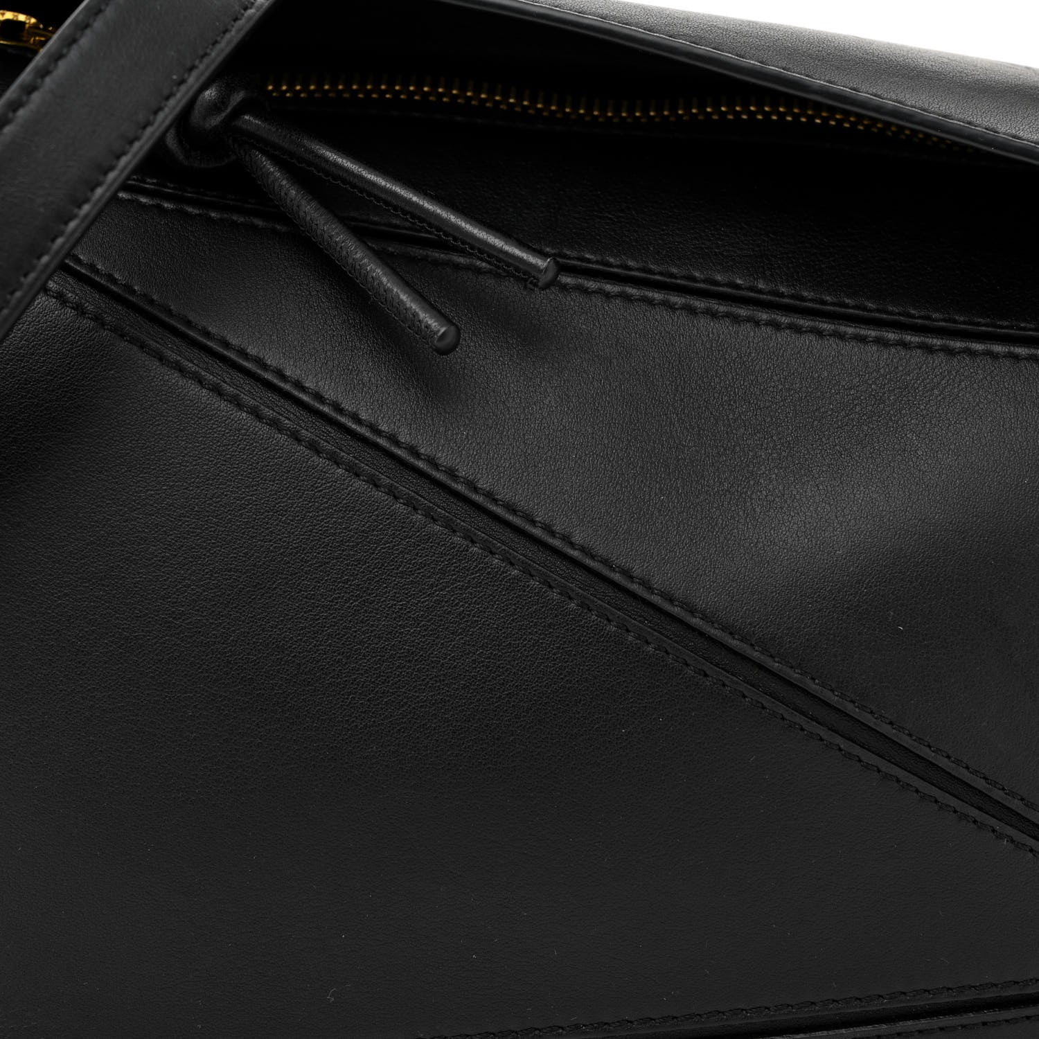 Loewe Calfskin Small Woven Puzzle Bag Black 7 of 10