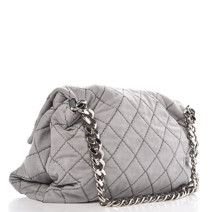 Stella McCartney Shaggy Deer Quilted Large Beckett Shoulder Bag Grey 3 of 9