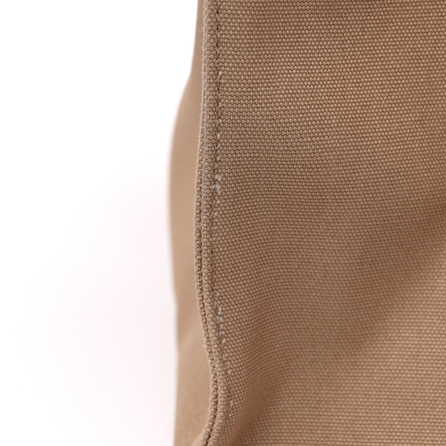 Fendi Canvas Vitello King Logo Embroidered East West Shopper Tote Sand Black 14 of 20