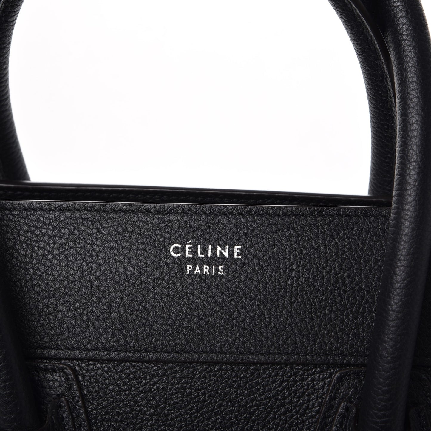 Drummed Calfskin Mini Luggage Black