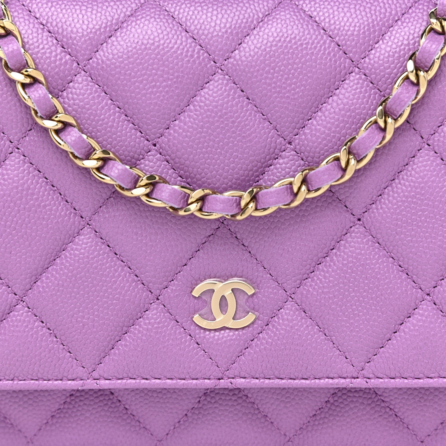 Chanel Caviar Quilted Wallet On Chain WOC Purple 8 of 11