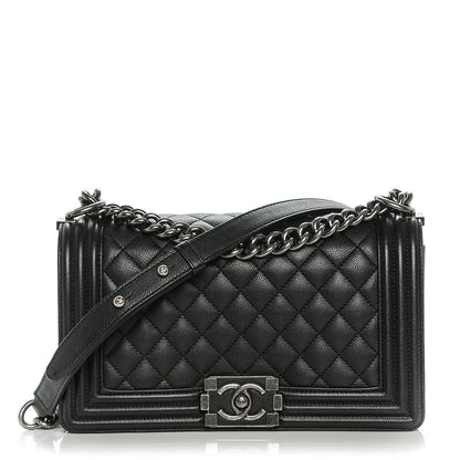 Chanel Calfskin Quilted Medium Boy Flap Black 1 of 8