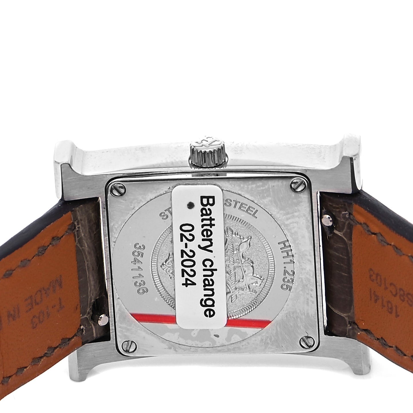 Stainless Steel Alligator Diamond Bezel Mother of Pearl 21mm Heure H Hour Quartz Watch Gris Elephant