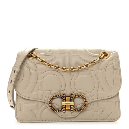 Salvatore Ferragamo Calfskin Quilted Gancini Flap Bag Peony 1 of 11
