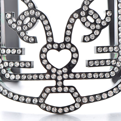 Chanel Strass Crystal CC Emoji Robot Cat Cuff 5 of 6