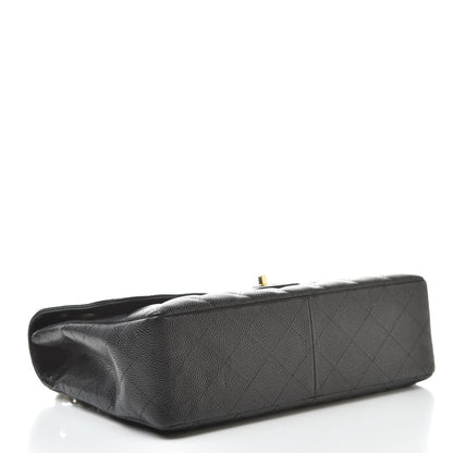 Chanel Caviar Quilted Jumbo Single Flap Black 4 of 10