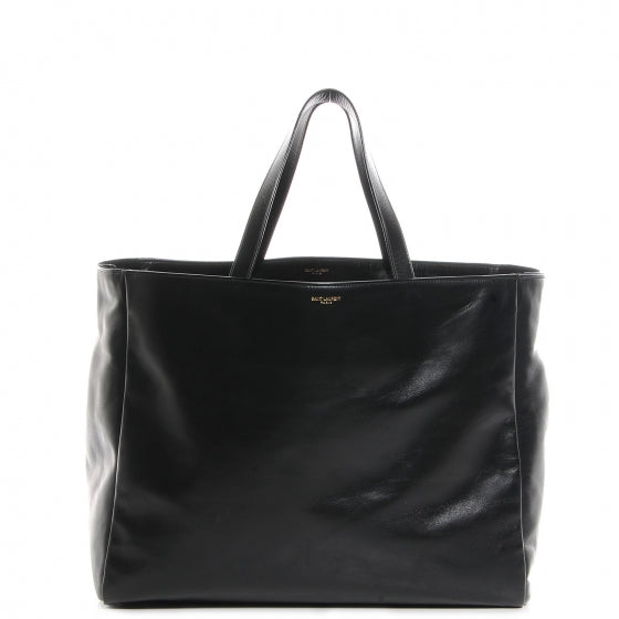 Saint Laurent Leather Reversible East West Shopping Tote Black 1 of 6