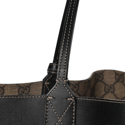 Gucci Calfskin GG Supreme Monogram Medium Reversible Tote Black 8 of 19