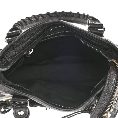 Balenciaga Chevre Silver Metallic Edge Hardware Mini City Black 5 of 8