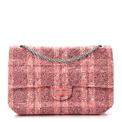 Chanel Tweed Quilted Resin 2.55 Reissue 226 Flap Pink 1 of 10