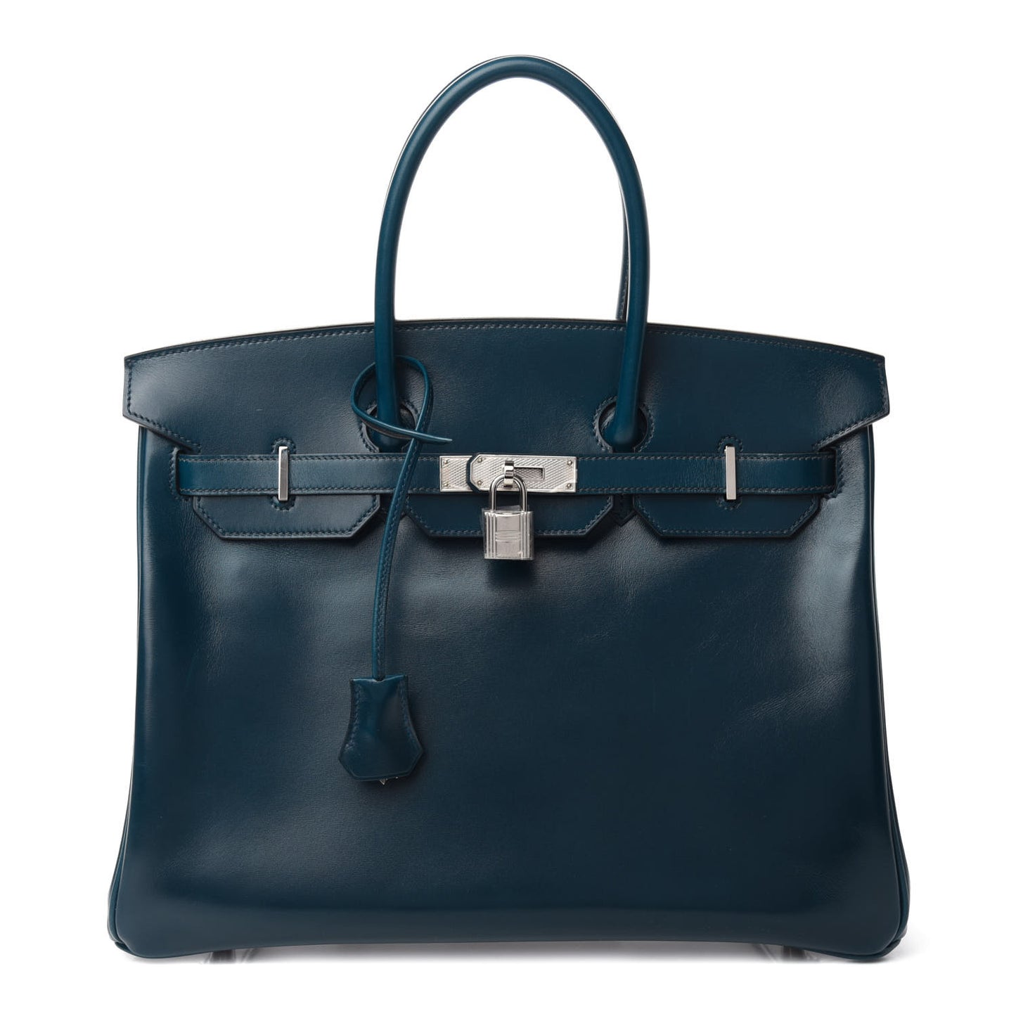 Box Guilloche Birkin 35 Bleu De Prusse