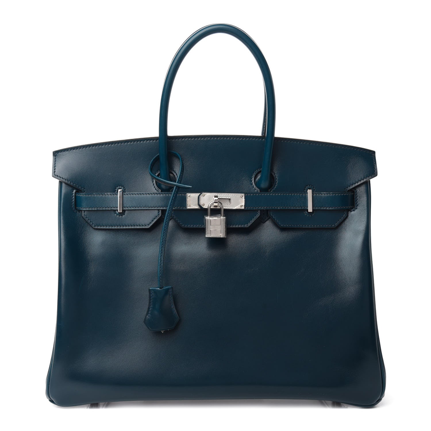 Hermes Box Guilloche Birkin 35 Bleu De Prusse 1 of 36