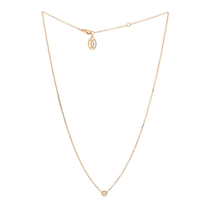 Cartier 18K Pink Gold Diamond SM D'Amour Pendant Necklace 3 of 6