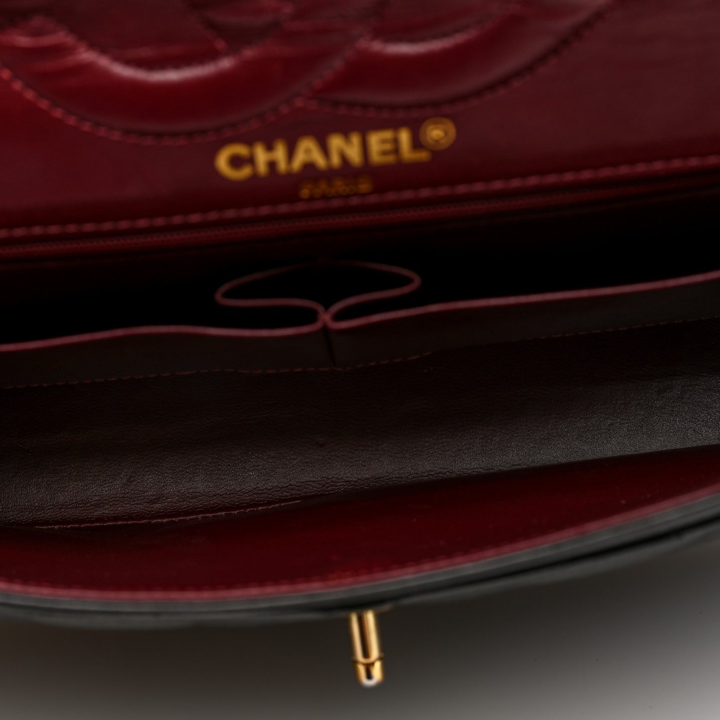 Lambskin Medium Double Flap Black