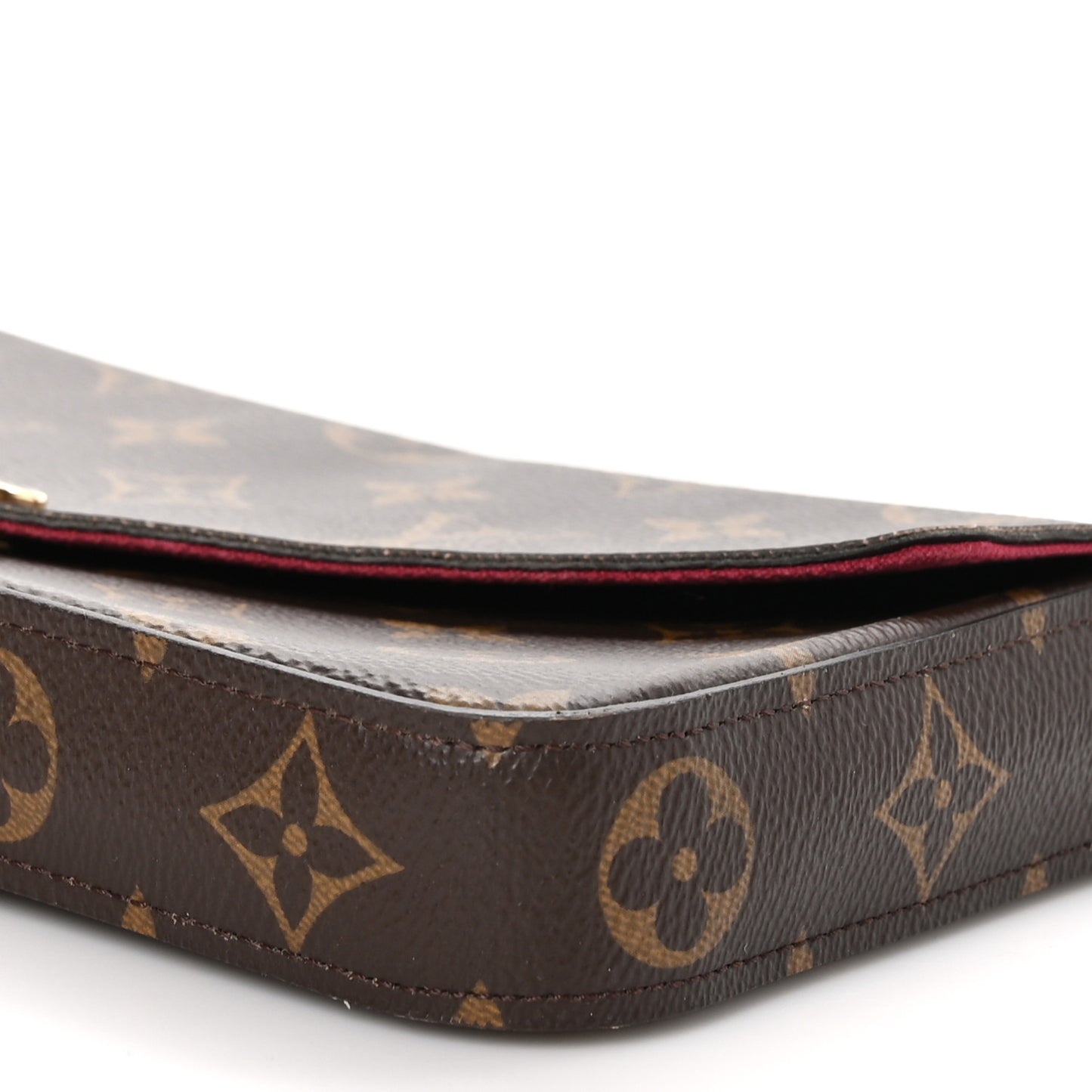 Monogram Pochette Felicie Chain Wallet Fuchsia