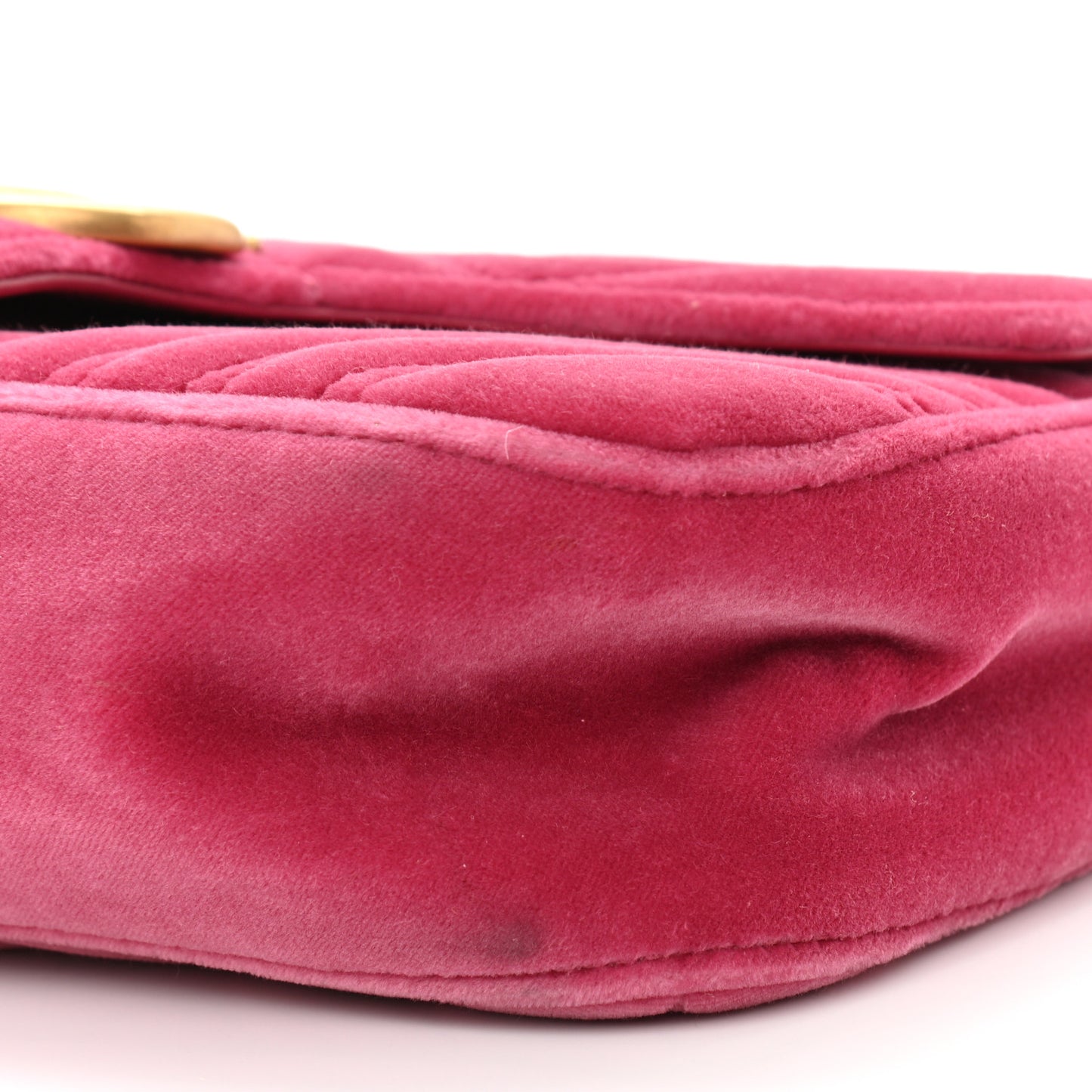 Velvet Matelasse Small GG Marmont Shoulder Bag Light Raspberry Rose