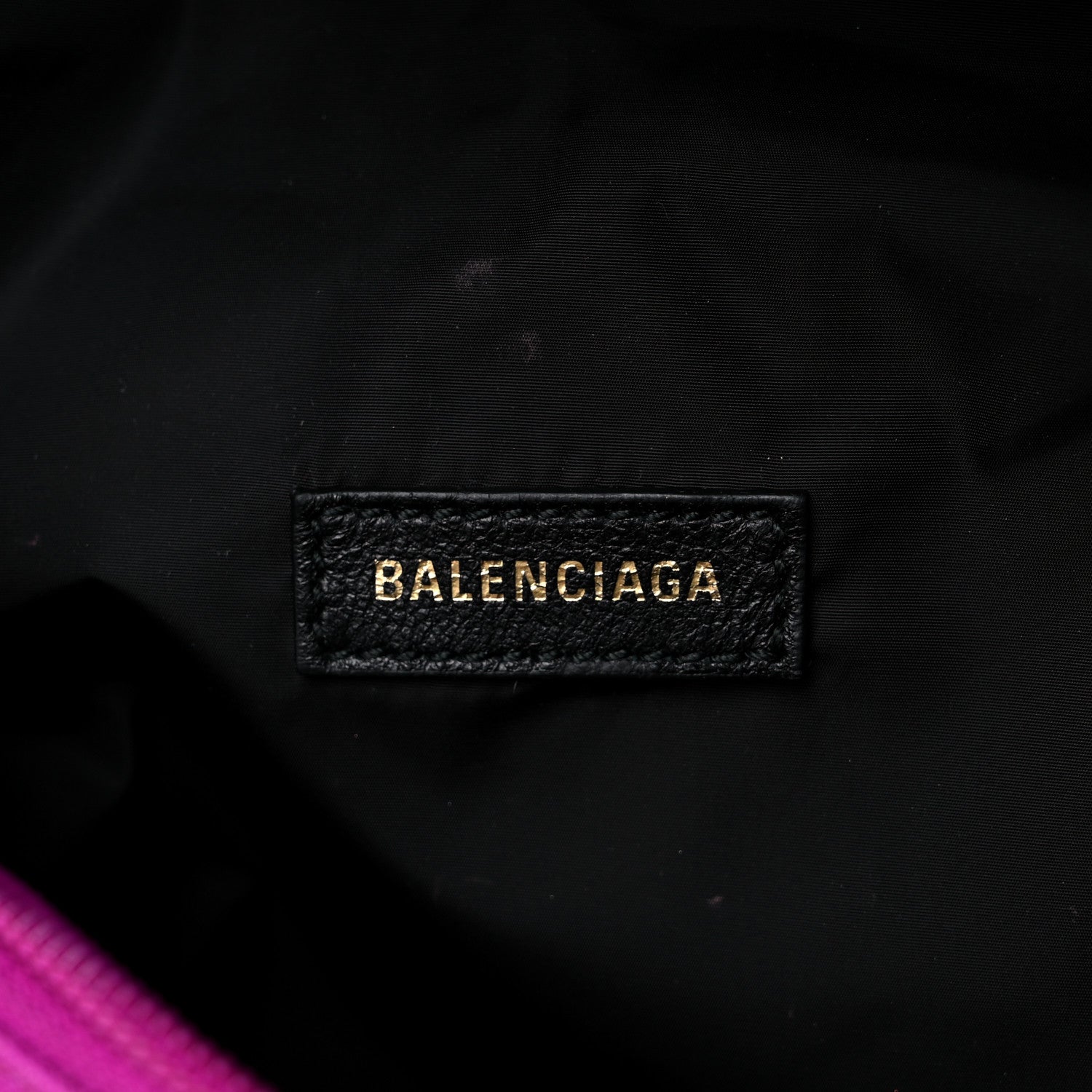 Balenciaga Sport Nylon Logo Embroidered Small Wheel Beltpack Fuchsia Black 6 of 18