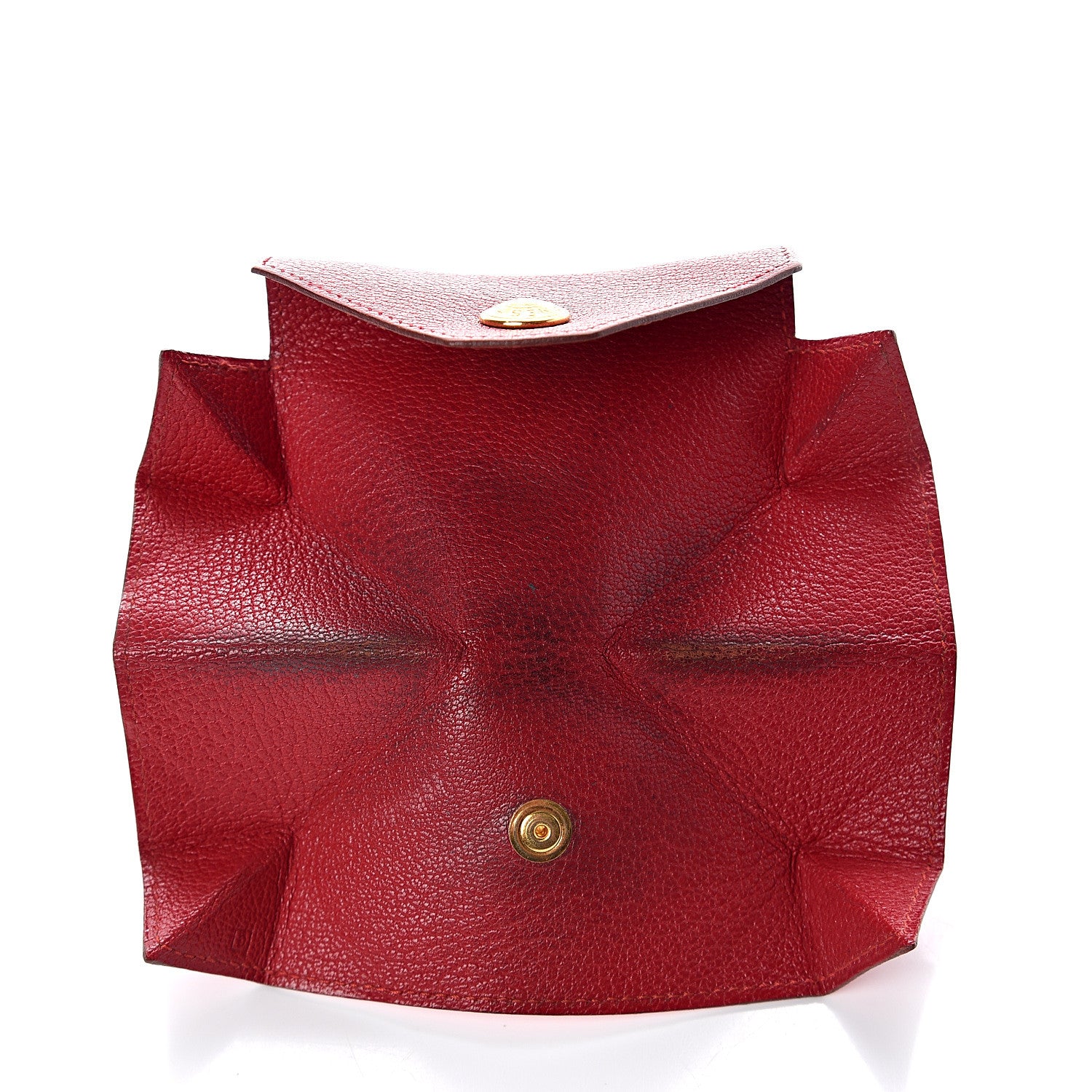 Hermes Chevre Mysore Le 24 Coin Purse Rouge Casaque 5 of 5
