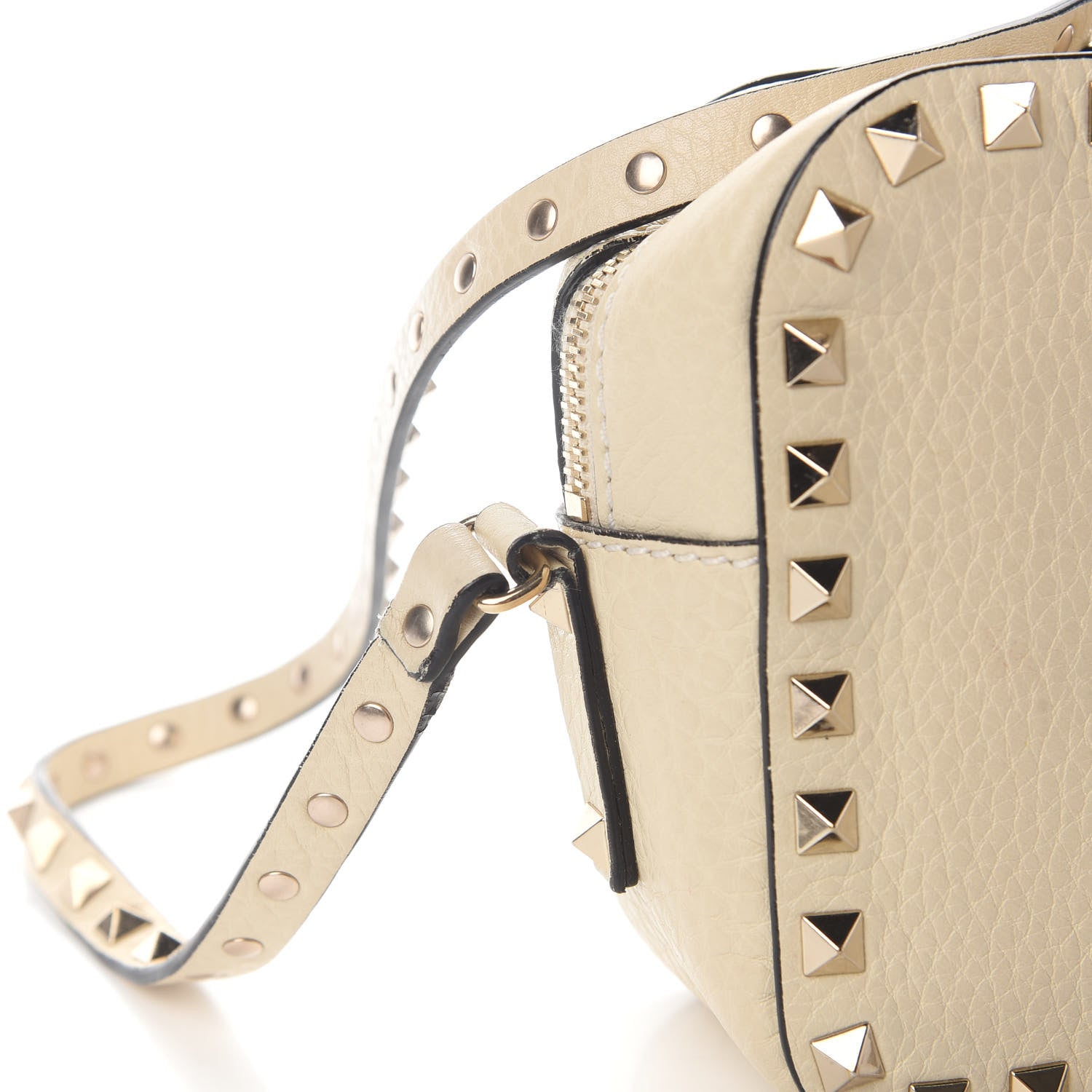 Valentino Garavani Grained Calfskin Rockstud Camera Crossbody Bag Ivory 7 of 11