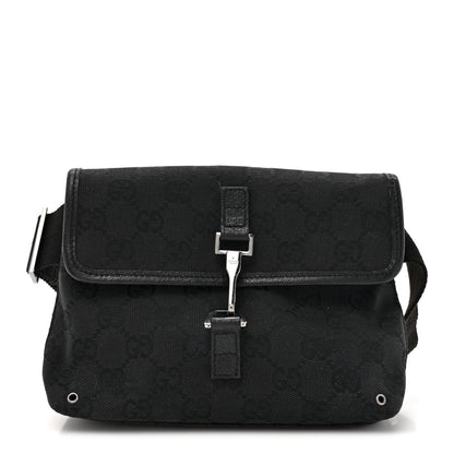 Gucci GG Monogram Web Flight Belt Bag Black 1 of 12