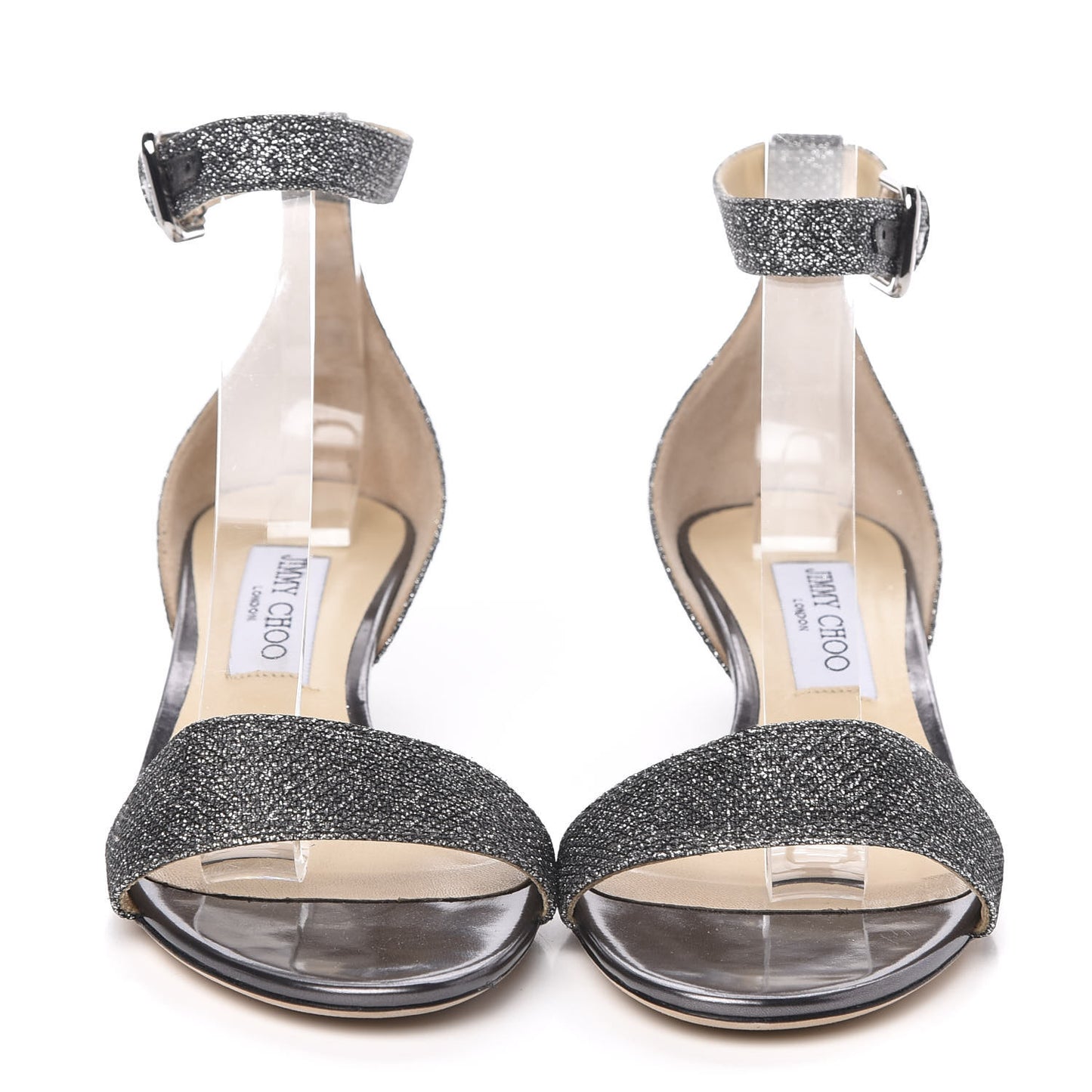 Glitter Fabric Edina Sandals 38 Anthracite