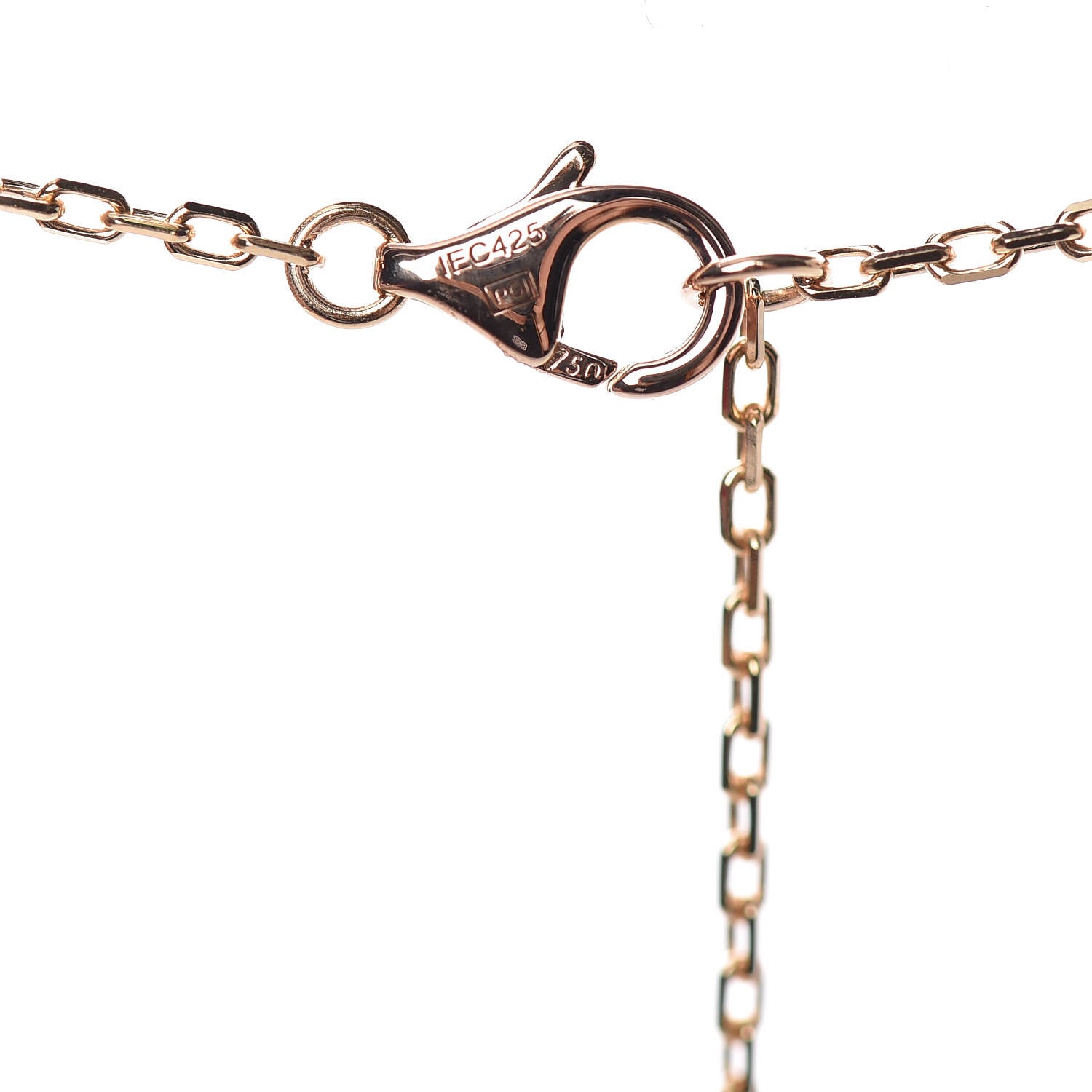 Cartier 18K Pink Gold Diamond Interlocking LOVE Paved Necklace 6 of 7