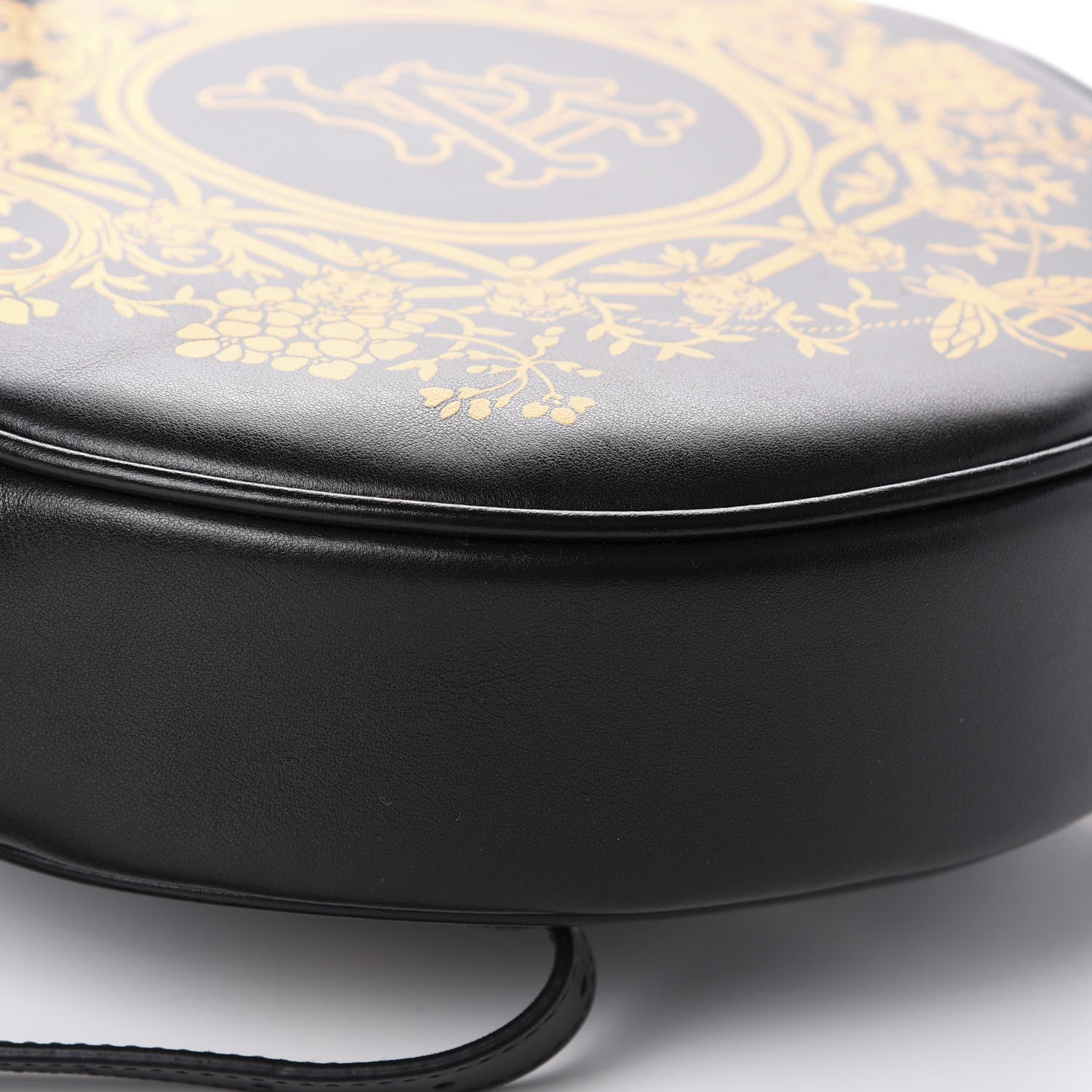 Gucci Calfskin LA Round Backpack Black Gold 5 of 10