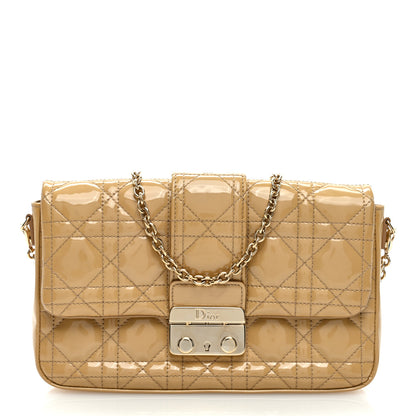 Christian Dior Patent Cannage New Lock Pouch Beige 1 of 7