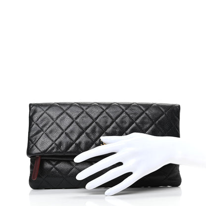 Chanel Caviar Quilted CC Beauty Clutch Black 2 of 8
