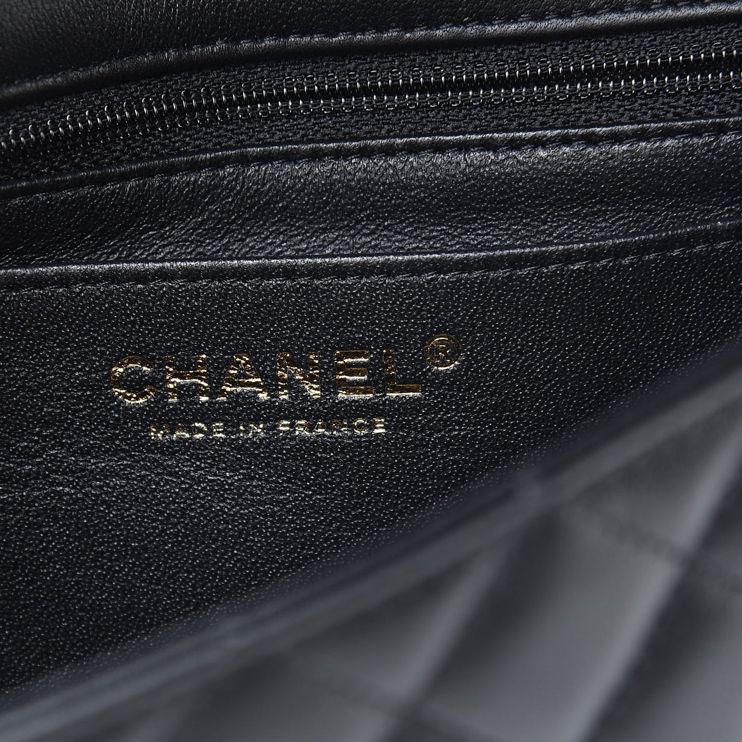 Lambskin Quilted Mini Rectangular Flap Black