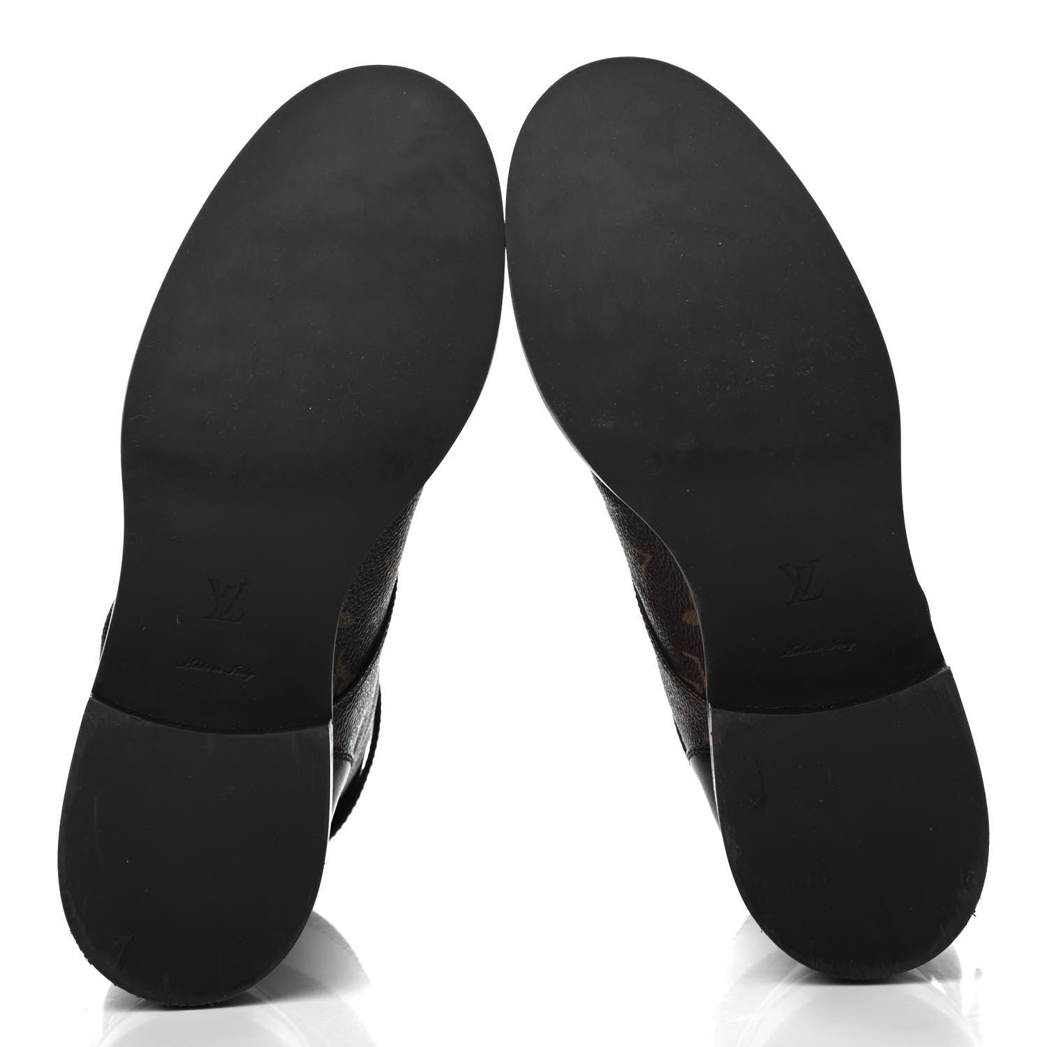Louis Vuitton Calfskin Monogram Wonderland Flat Ranger Boots 38 Black 5 of 10