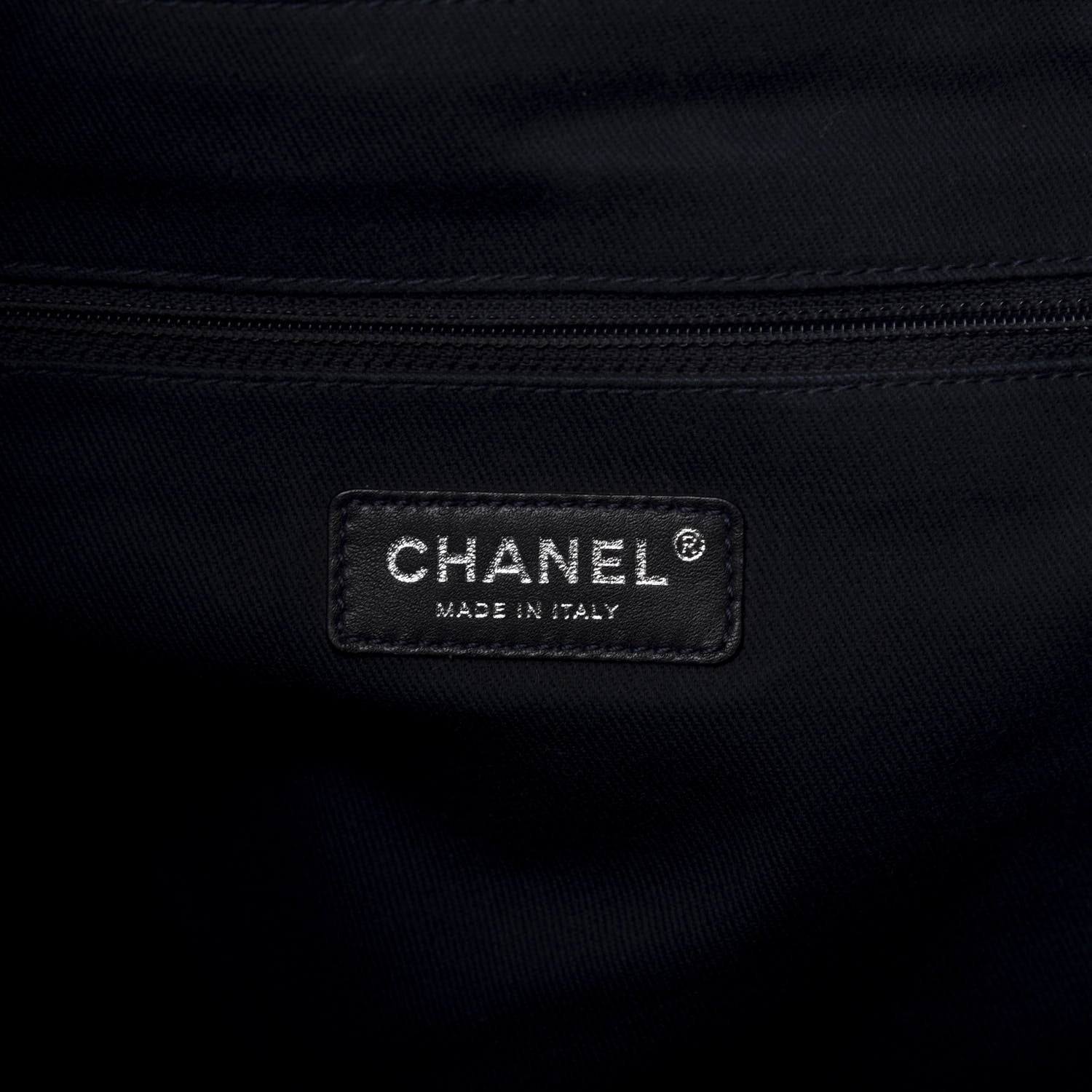 Chanel Denim Large Deauville Backpack Dark Blue 7 of 9