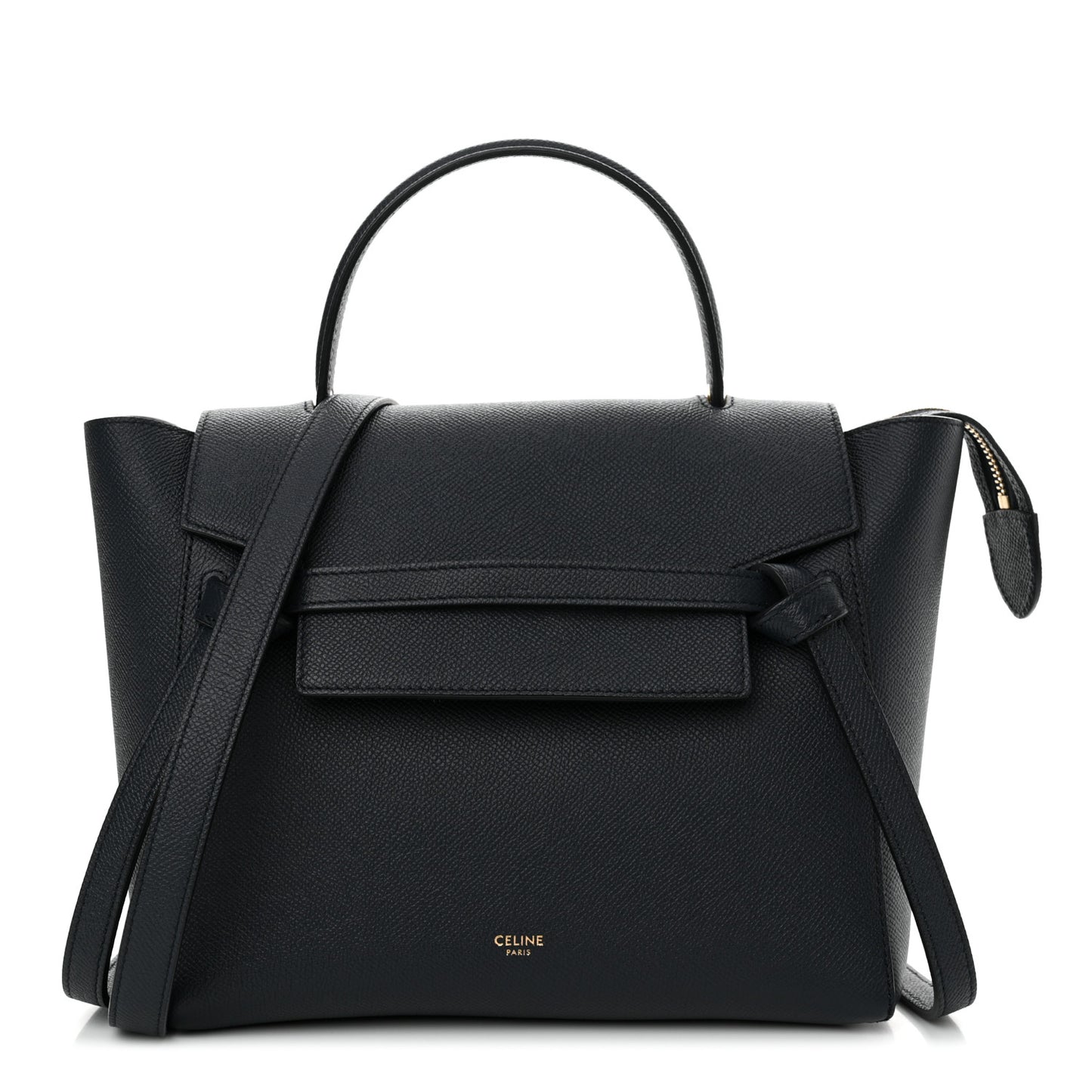 Grained Calfskin Micro Belt Bag Navy Blue