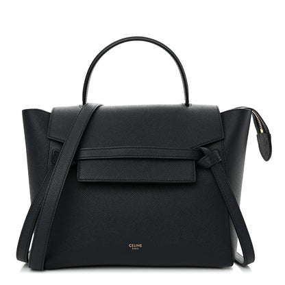 Celine Grained Calfskin Micro Belt Bag Navy Blue 1 of 13
