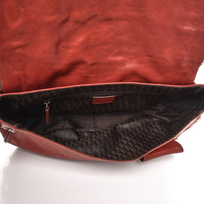 Christian Dior Calfskin Medium Gaucho Double Saddle Bag Red 5 of 13