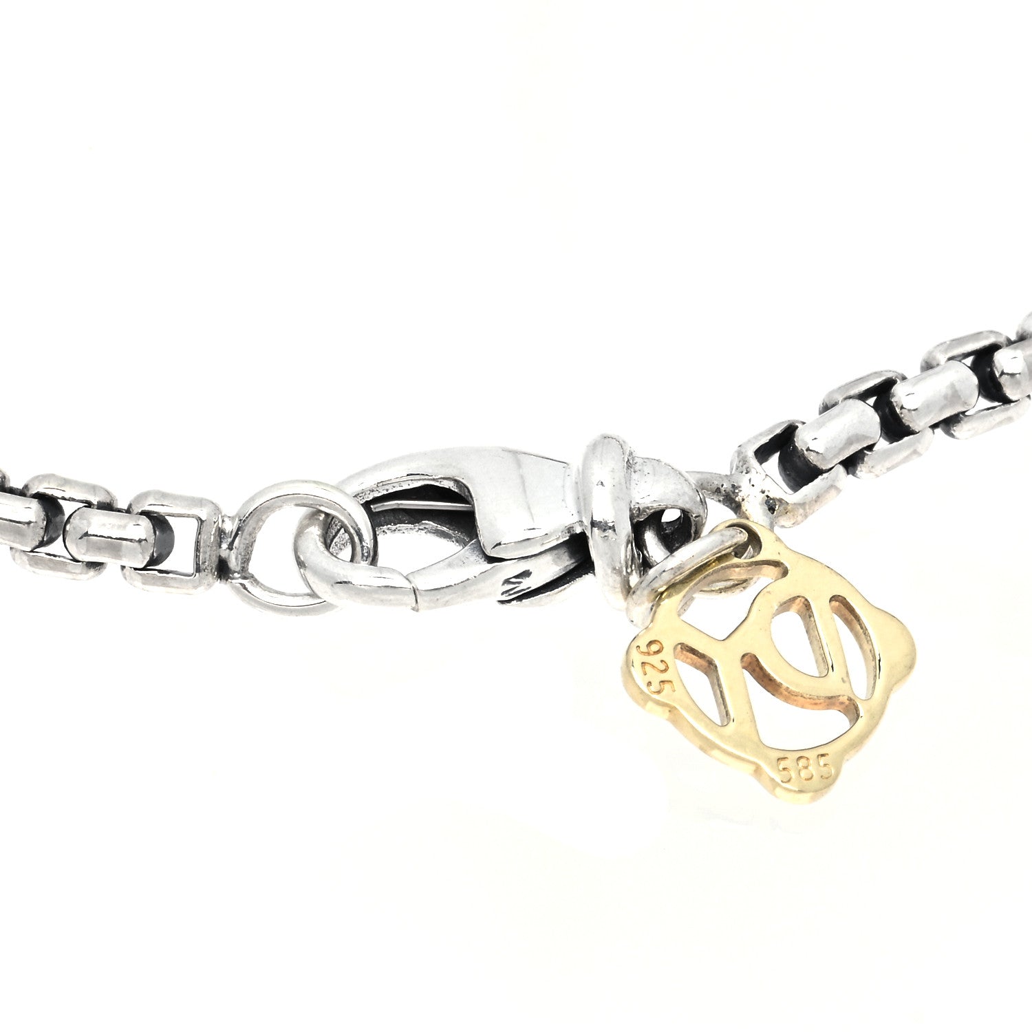 David Yurman Sterling Silver 14K Yellow Gold Citrine Acorn Pendant Necklace 4 of 4