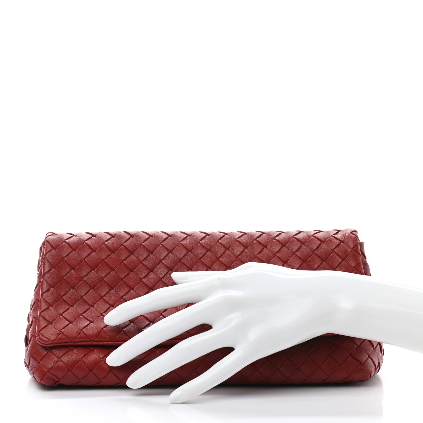 Nappa Intrecciato Cosmetic Case Red
