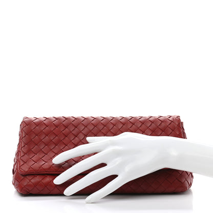 Bottega Veneta Nappa Intrecciato Cosmetic Case Red 2 of 8