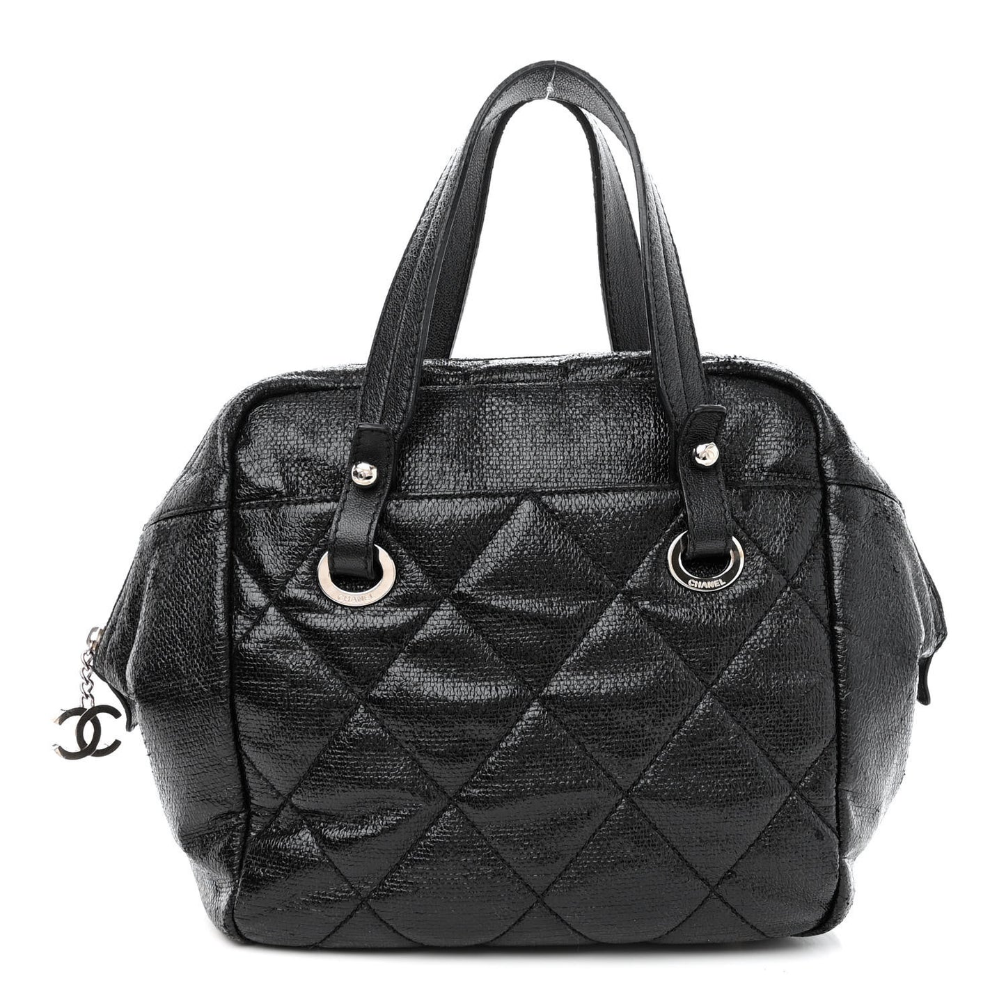 Coated Canvas Paris Biarritz Satchel Black