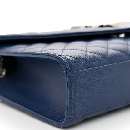 Saint Laurent SAINT LAURENT Grain De Poudre Textured Mixed Matelasse Triquilt Medium Monogram Satchel Denim 8 of 10