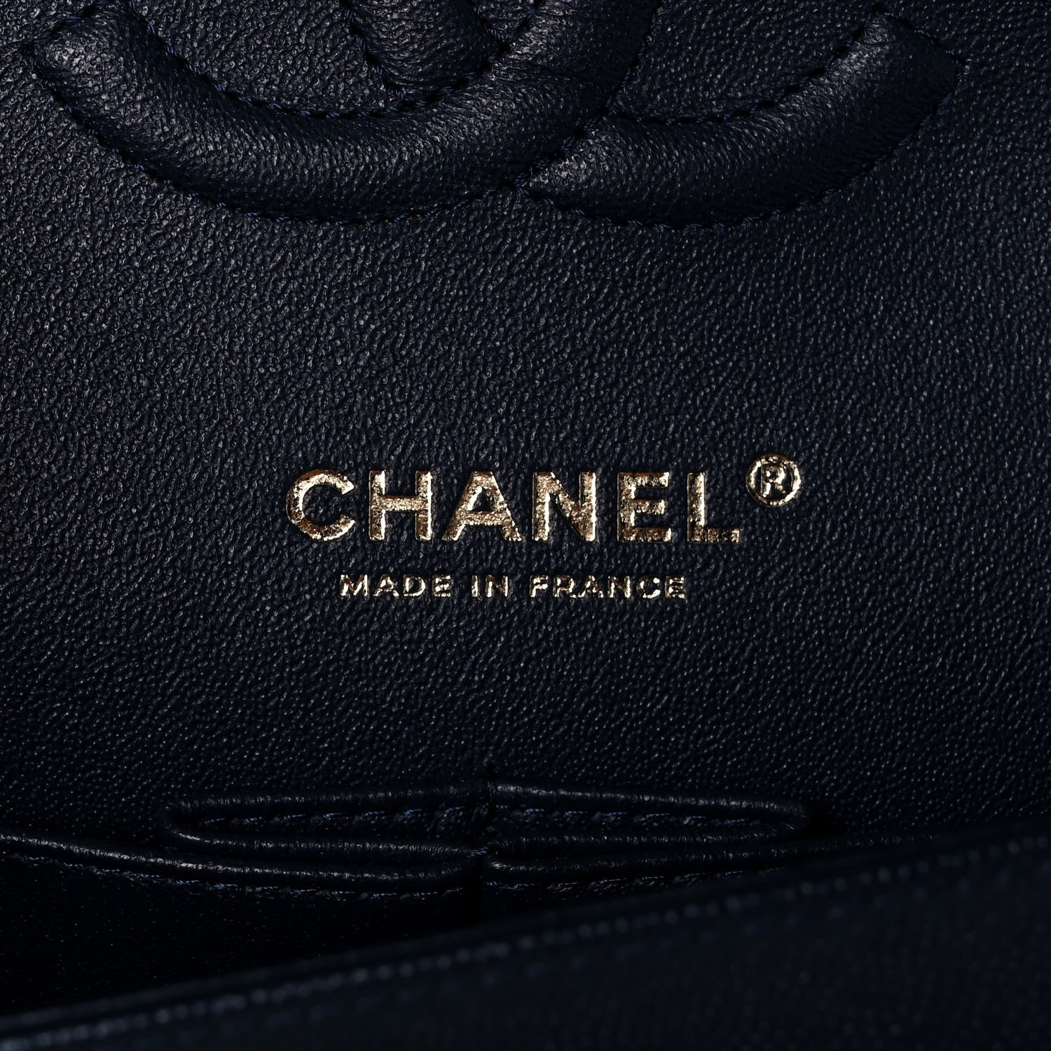 Chanel Caviar Quilted Medium Double Flap Navy 6 of 12