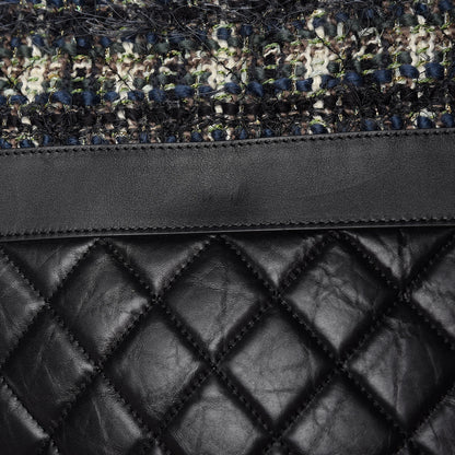 Chanel Tweed Aged Calfskin Quilted Casual Style Hobo Black 11 of 11