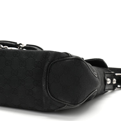 Gucci Monogram Horsebit Chain Flap Shoulder Bag Black 10 of 18