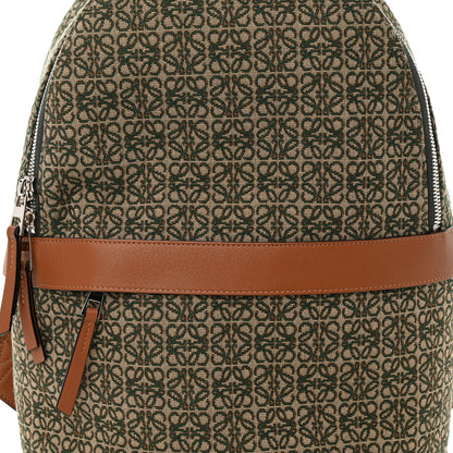 Loewe Jacquard Anagram Calfskin Round Backpack Khaki Green 7 of 10