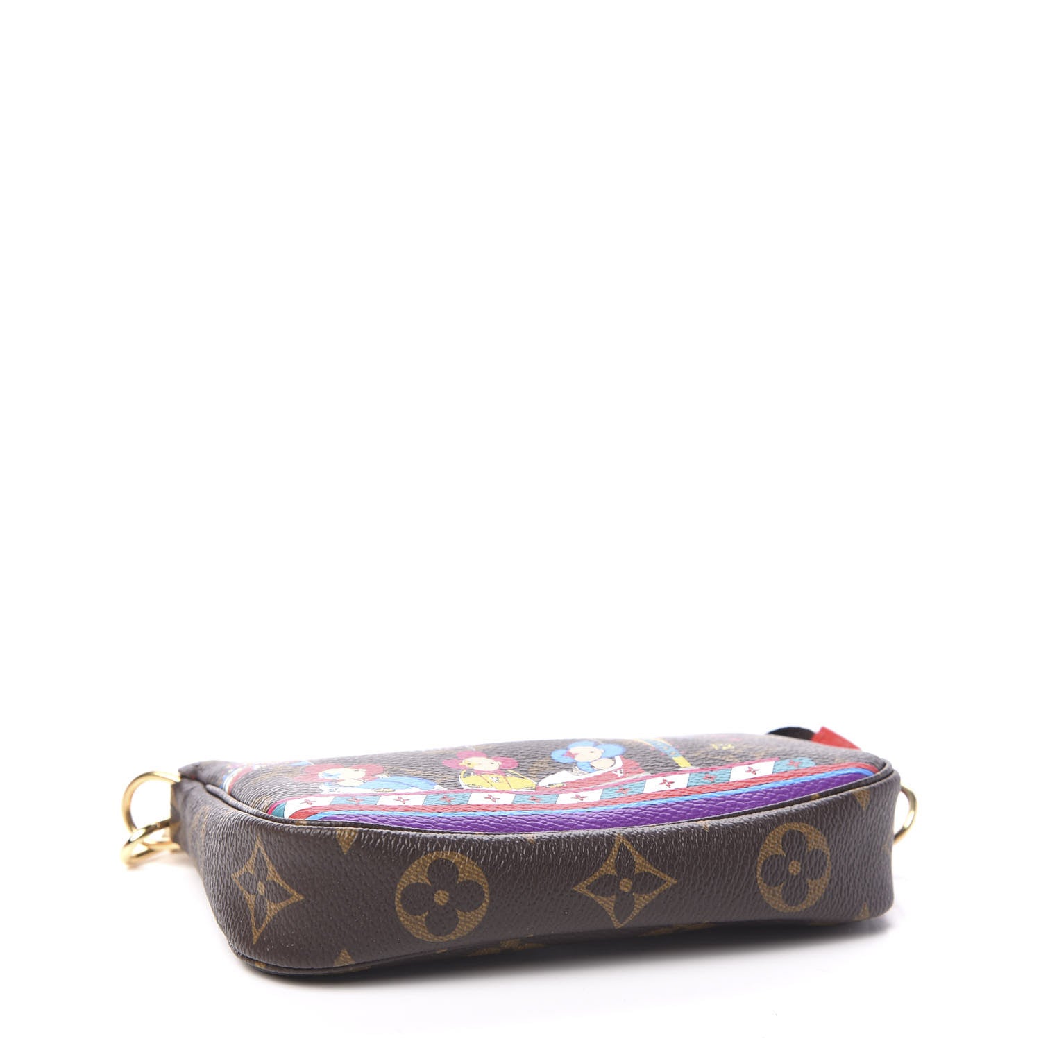 Louis Vuitton Monogram 2020 Christmas Animation Bumper Cars Mini Pochette Accessories Coquelicot 3 of 9