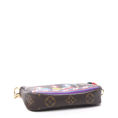 Louis Vuitton Monogram 2020 Christmas Animation Bumper Cars Mini Pochette Accessories Coquelicot 3 of 9